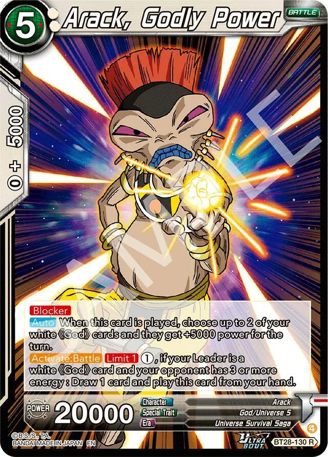 Arack, Godly Power — Prismatic Clash — Dragon Ball Super: Masters