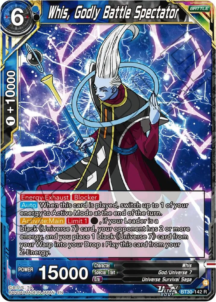 Whis, Godly Battle Spectator — Three Glorious Fighters — Dragon Ball Super: Masters