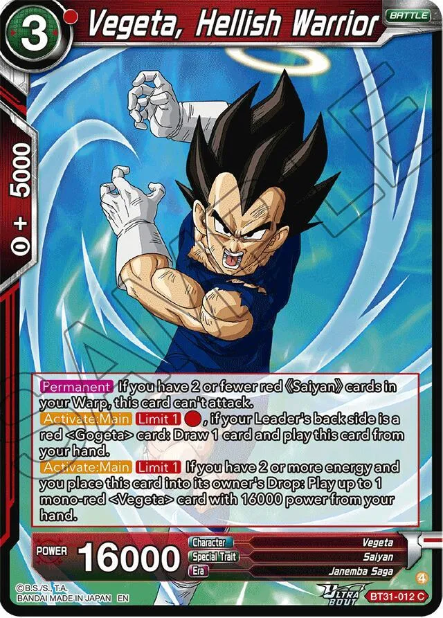 Vegeta, Hellish Warrior — Impact Beyond Dimensions — Dragon Ball Super: Masters