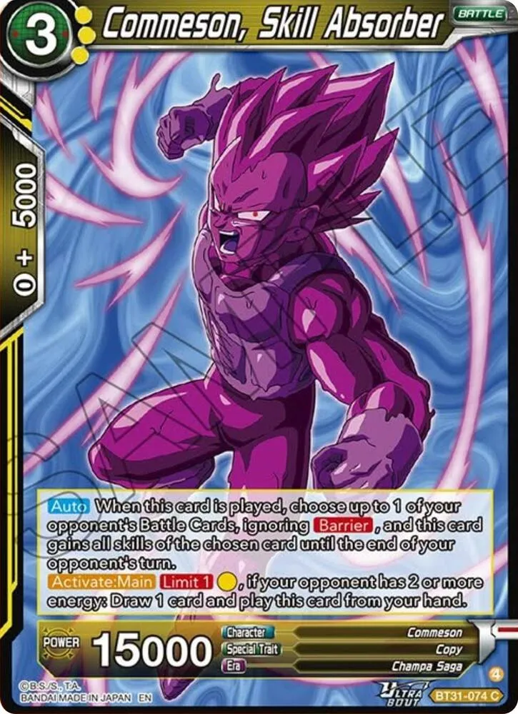 Commeson, Skill Absorber — Impact Beyond Dimensions — Dragon Ball Super: Masters