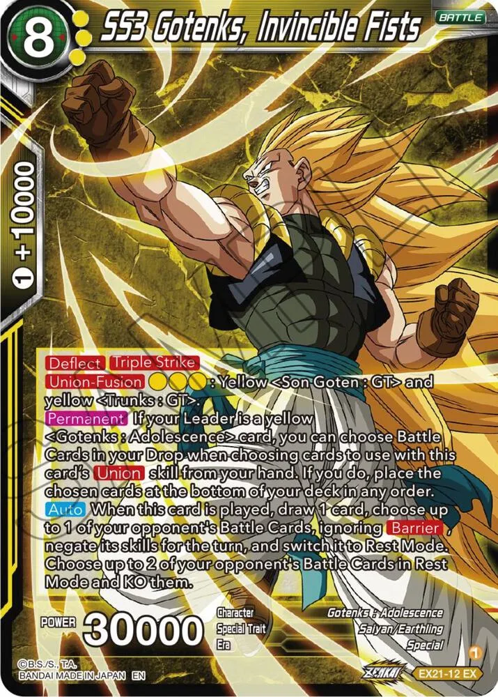 SS3 Gotenks, Invincible Fists from 5th Anniversary Set - Dragon Ball Super: Masters