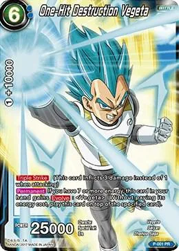 One-Hit Destruction Vegeta — Promotion Cards — Dragon Ball Super: Masters