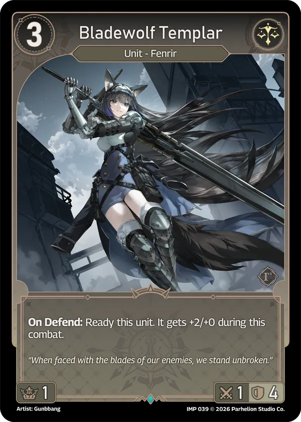 Bladewolf Templar — Imperion 1st Ed — Echoes of Astra