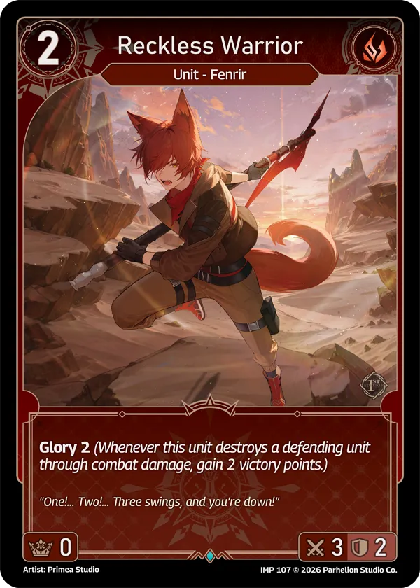 Reckless Warrior — Imperion 1st Ed — Echoes of Astra