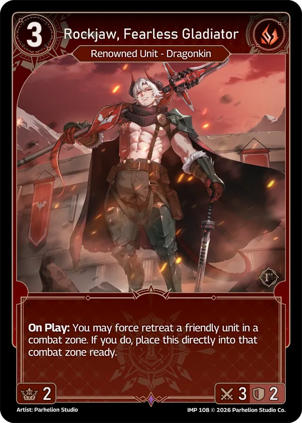 Rockjaw, Fearless Gladiator — Imperion 1st Ed — Echoes of Astra