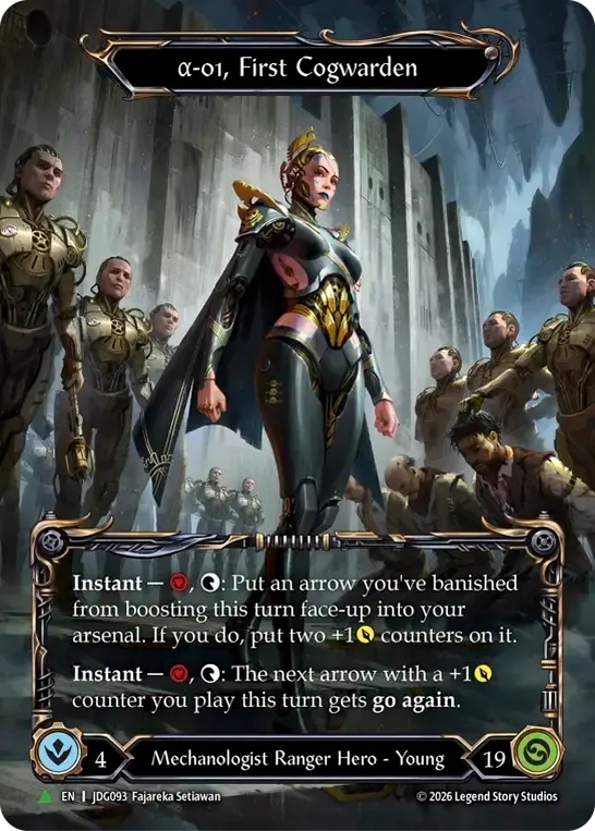 α-01, First Cogwarden — Flesh and Blood: Promo Cards — Flesh and Blood