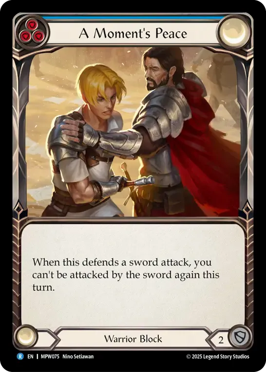 A Moment's Peace (Blue) — Mastery Pack Warrior — Flesh and Blood