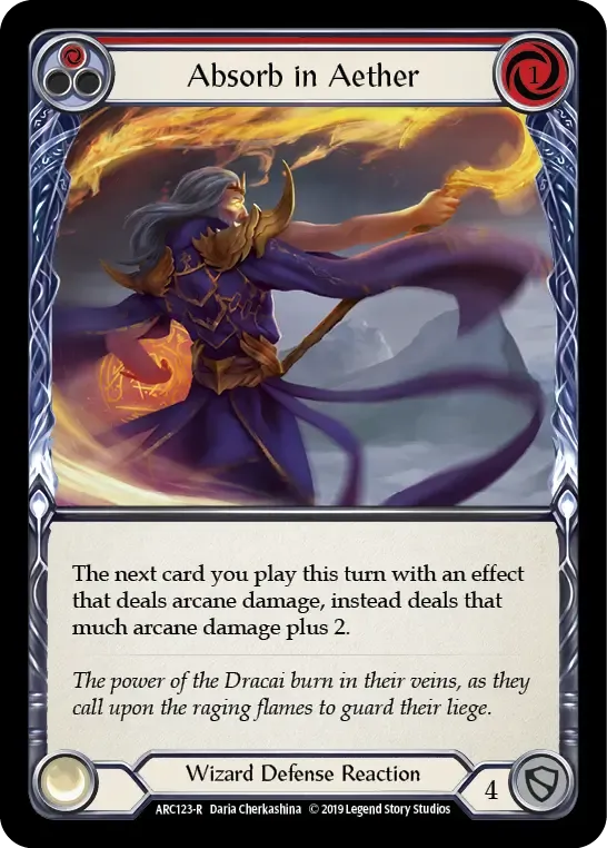 Absorb in Aether (Red) — Arcane Rising — Flesh and Blood