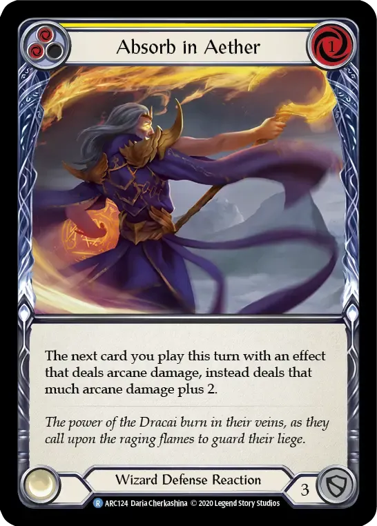 Absorb in Aether (Yellow) — Arcane Rising - Unlimited — Flesh and Blood