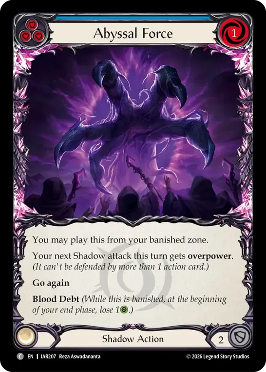 Abyssal Force (Blue) — Usurp the Shadow Throne — Flesh and Blood