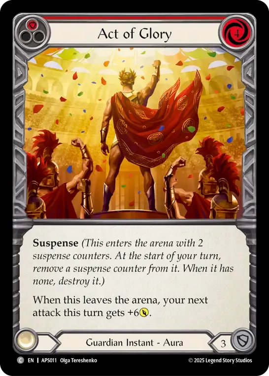 Act of Glory (Red) — Armory Deck - Pleiades, Superstar — Flesh and Blood