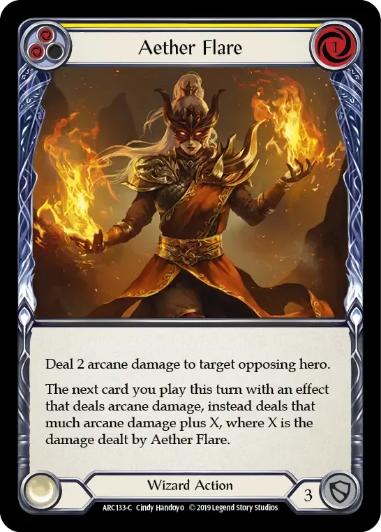 Aether Flare (Yellow) — Arcane Rising — Flesh and Blood