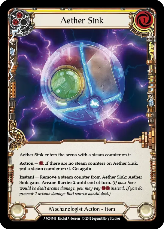 Aether Sink (Yellow) — Arcane Rising — Flesh and Blood