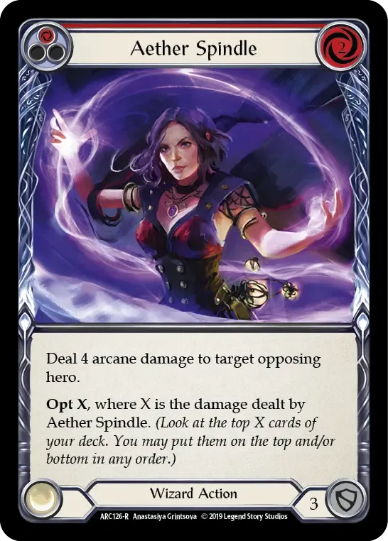 Aether Spindle (Red) — Arcane Rising — Flesh and Blood