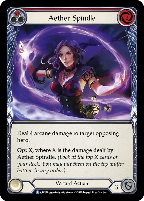 Aether Spindle (Red) — Arcane Rising - Unlimited — Flesh and Blood
