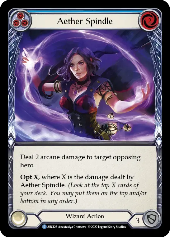 Aether Spindle (Blue) — Arcane Rising - Unlimited — Flesh and Blood