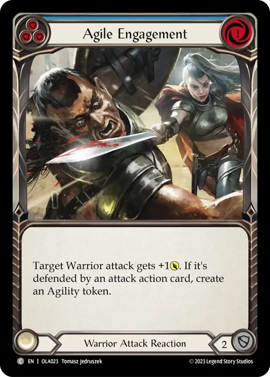 Agile Engagement (Blue) — Olympia - Heavy Hitters Blitz Deck — Flesh and Blood