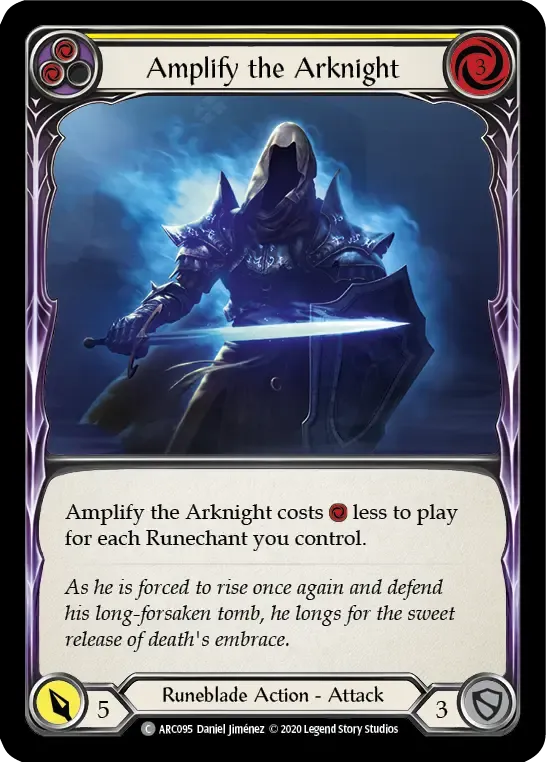Amplify the Arknight (Yellow) — Arcane Rising - Unlimited — Flesh and Blood