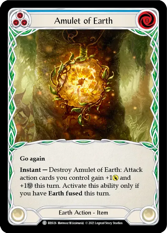 Amulet of Earth (Blue) — Briar - Blitz Deck — Flesh and Blood