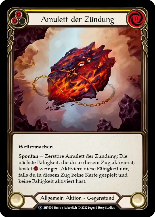 Amulet of Ignition (Yellow) — History Pack 2 - Black Label — Flesh and Blood