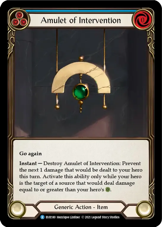 Amulet of Intervention (Blue) — Everfest — Flesh and Blood