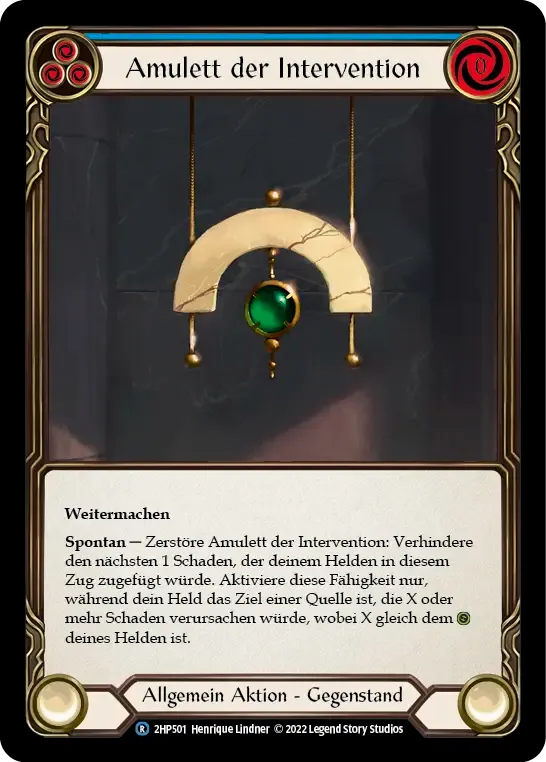 Amulet of Intervention (Blue) — History Pack 2 - Black Label — Flesh and Blood