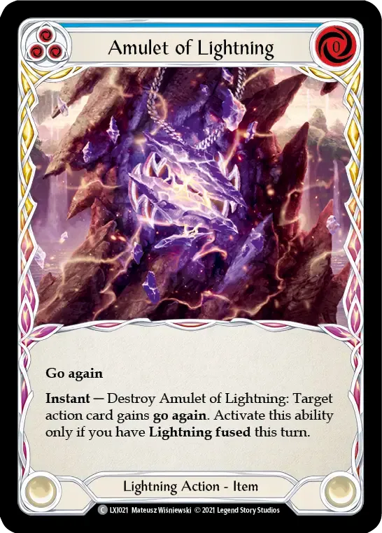 Amulet of Lightning (Blue) — Lexi - Blitz Deck — Flesh and Blood
