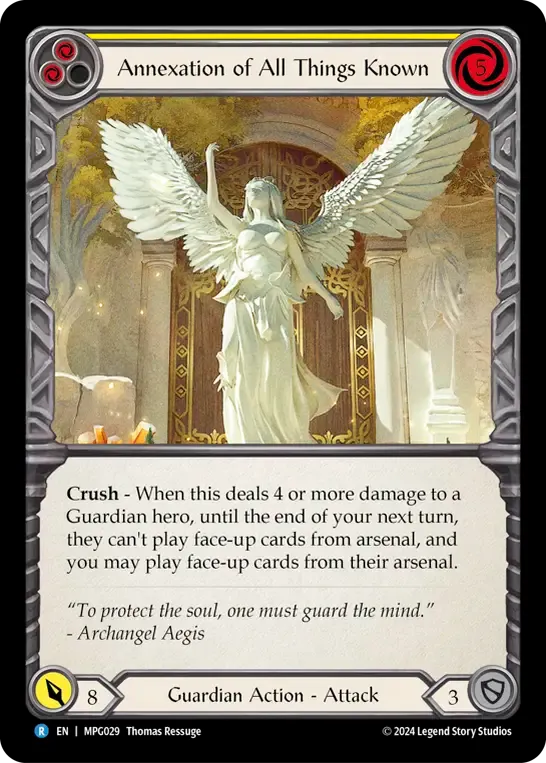 Annexation of All Things Known (Yellow) — Mastery Pack Guardian — Flesh and Blood