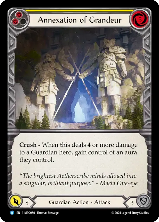Annexation of Grandeur (Yellow) — Mastery Pack Guardian — Flesh and Blood