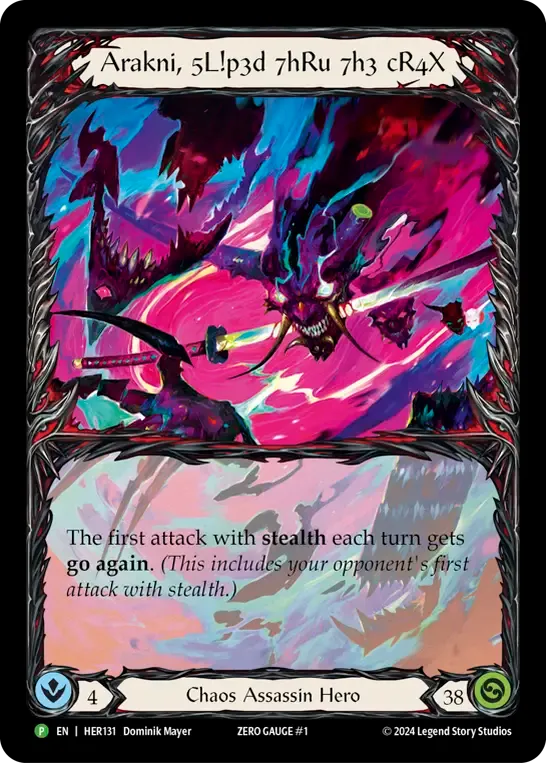 Arakni, 5L!p3d 7hRu 7h3 cR4X — Flesh and Blood: Promo Cards — Flesh and Blood