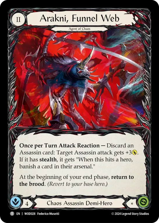 Arakni, Funnel Web — The Hunted Blitz Deck - Arakni, Web of Deceit — Flesh and Blood