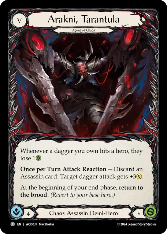 Arakni, Tarantula — The Hunted Blitz Deck - Arakni, Web of Deceit — Flesh and Blood