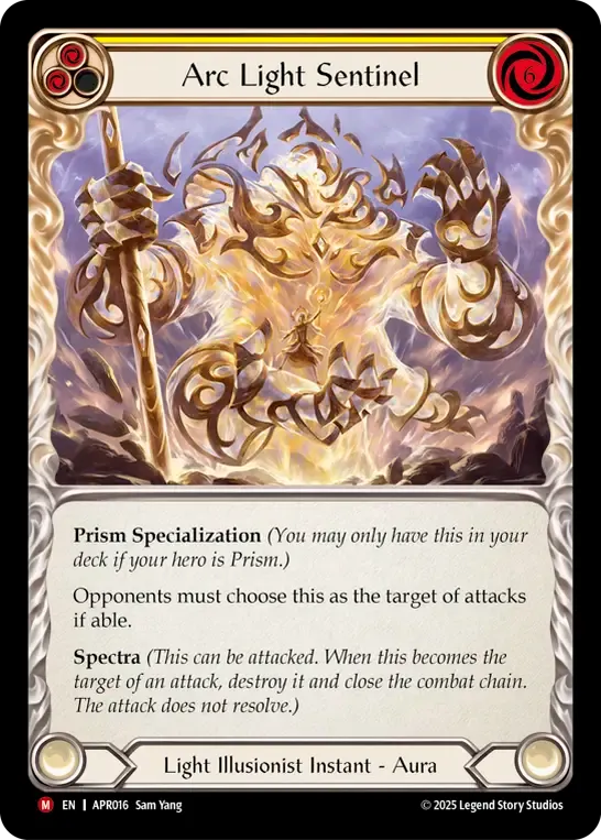 Arc Light Sentinel — Armory Deck Legends - Prism Sculptor of Arc Light — Flesh and Blood