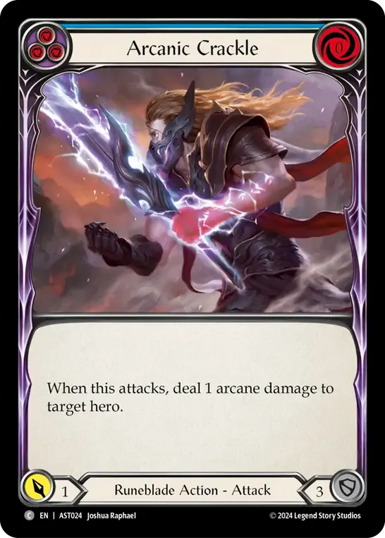 Arcanic Crackle (Blue) — Armory Deck - Aurora, Shooting Star — Flesh and Blood