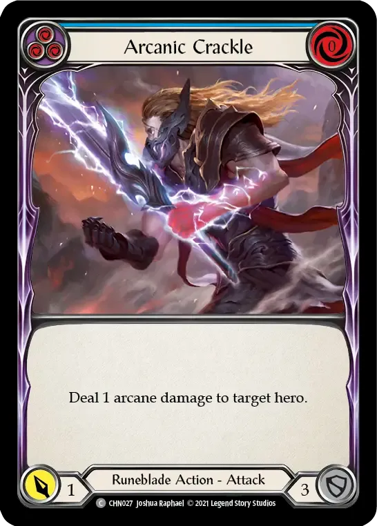 Arcanic Crackle (Blue) from Chane - Blitz Deck - Flesh and Blood