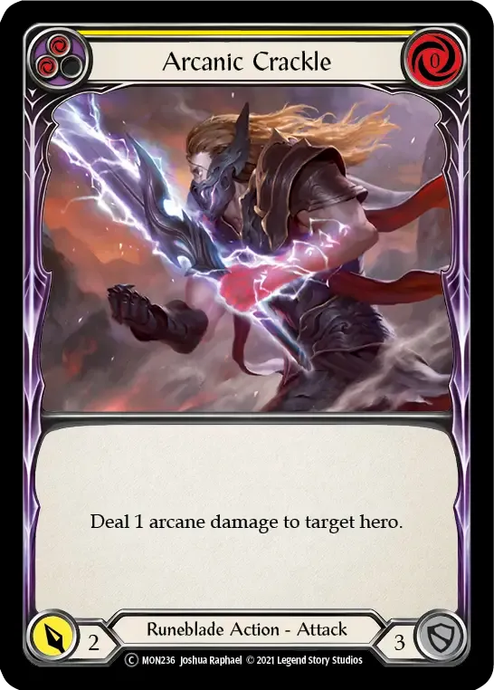 Arcanic Crackle (Yellow) from Monarch - Unlimited - Flesh and Blood