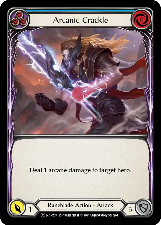 Arcanic Crackle (Blue) from Monarch - Unlimited - Flesh and Blood