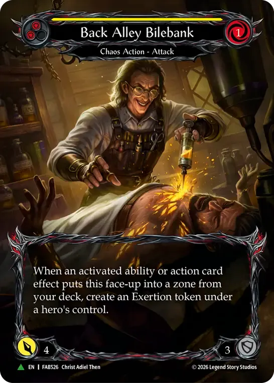 Back Alley Bilebank (Yellow) — Flesh and Blood: Promo Cards — Flesh and Blood