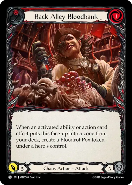 Back Alley Bloodbank (Red) — Outbreak — Flesh and Blood