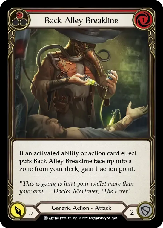 Back Alley Breakline (Red) — Arcane Rising - Unlimited — Flesh and Blood