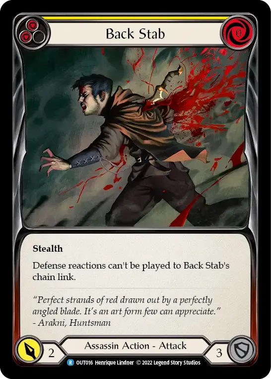 Back Stab (Yellow) — Outsiders — Flesh and Blood