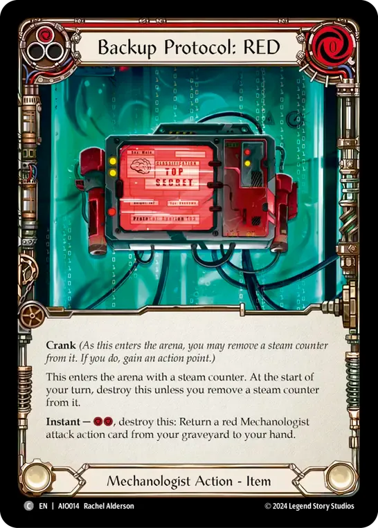Backup Protocol: RED (Red) — Armory Deck - Dash I/O — Flesh and Blood