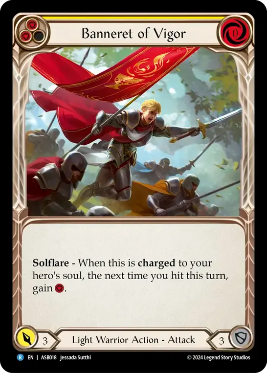 Banneret of Vigor (Yellow) from Armory Deck - Ser Boltyn, Breaker of Dawn - Flesh and Blood