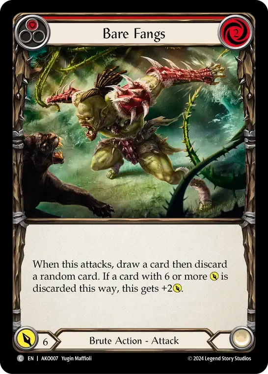 Bare Fangs (Red) — Armory Deck - Kayo, Armed and Dangerous — Flesh and Blood