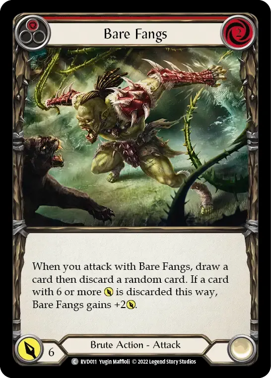 Bare Fangs (Red) — Classic Battles: Rhinar vs Dorinthea — Flesh and Blood