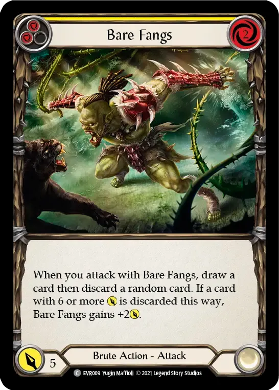 Bare Fangs (Yellow) — Everfest — Flesh and Blood