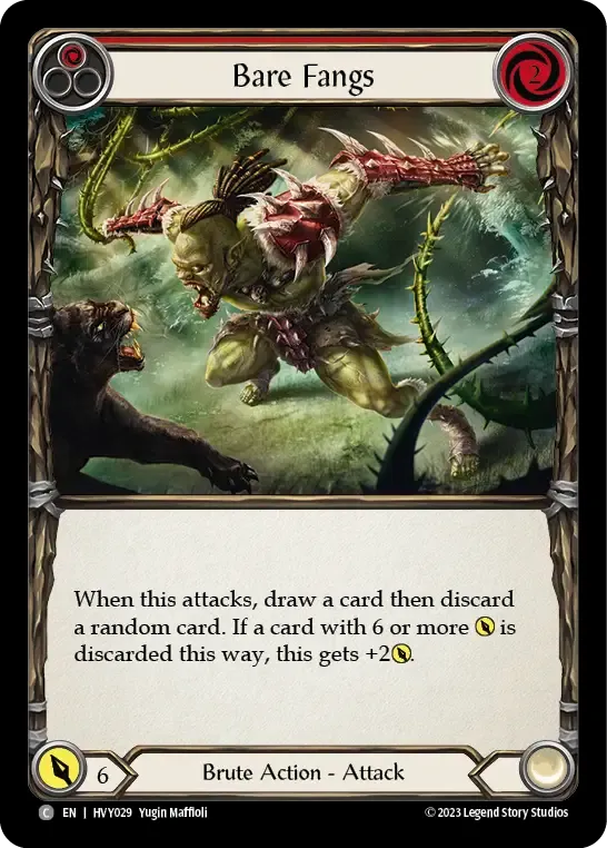 Bare Fangs (Red) from Heavy Hitters - Flesh and Blood