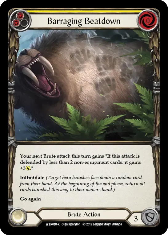 Barraging Beatdown (Yellow) — Welcome to Rathe — Flesh and Blood