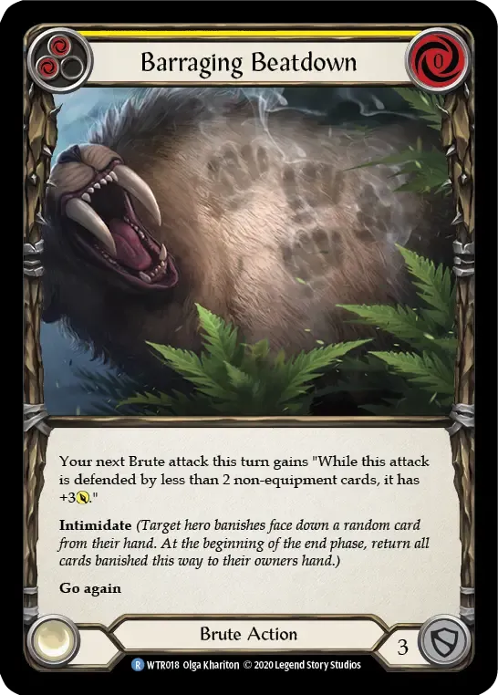 Barraging Beatdown (Yellow) — Welcome to Rathe - Unlimited — Flesh and Blood