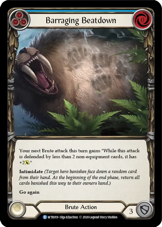 Barraging Beatdown (Blue) — Welcome to Rathe - Unlimited — Flesh and Blood